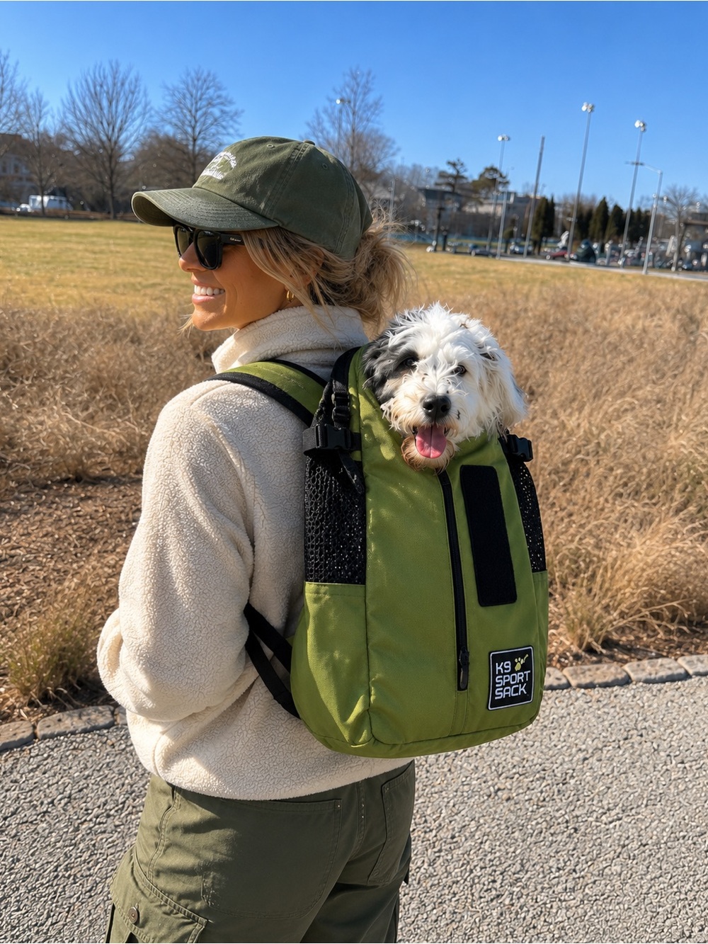 K9 Sport Sack Dog Backpack Carrier Green Hiking Gorpcore Outdoor Adventure Small